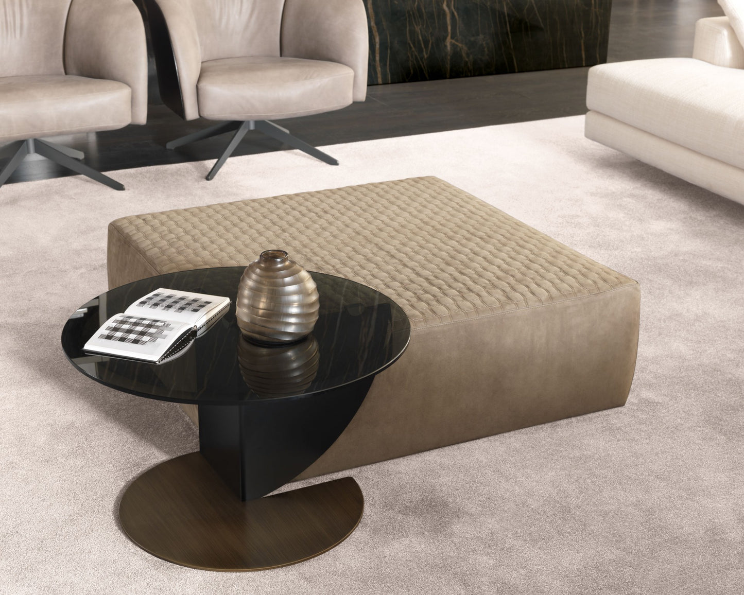 MISURAEMME | STONE LARGE SQUARE POUF | $3,910.00