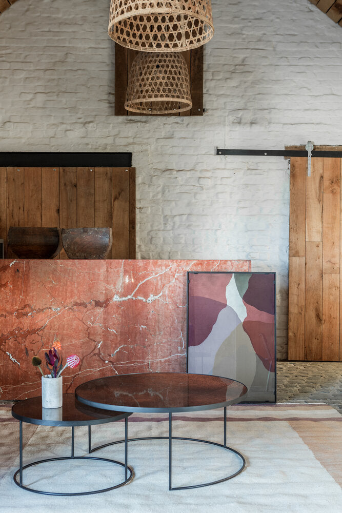 ETHNICRAFT NESTING COFFEE TABLE SET - BRONZE COPPER | $1,759.00