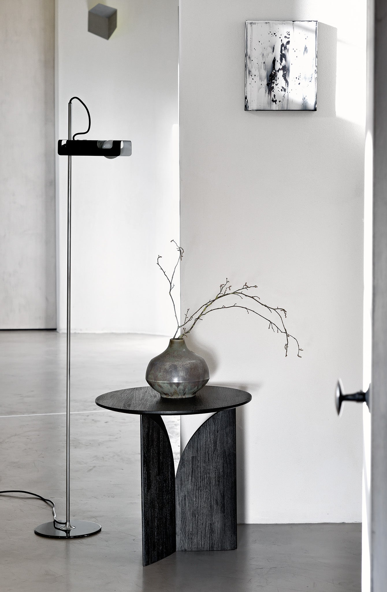 ETHNICRAFT FIN SIDE TABLE - TEAK BLACK | $699.00