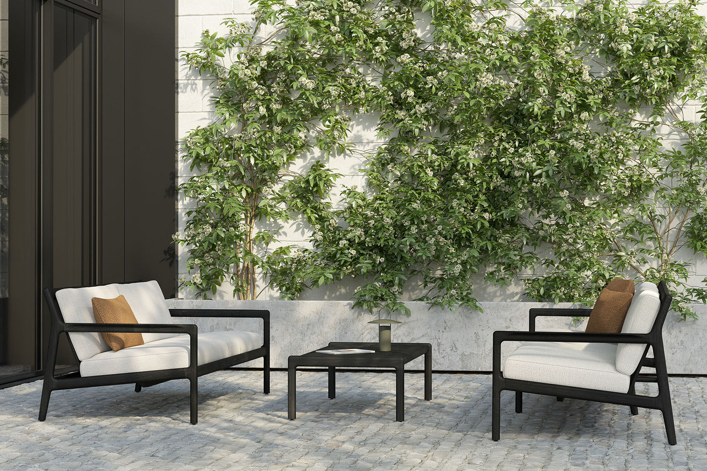 ETHNICRAFT JACK OUTDOOR 3 SEATER SOFA - TEAK BLACK | $4,719.00 - $6,486.00