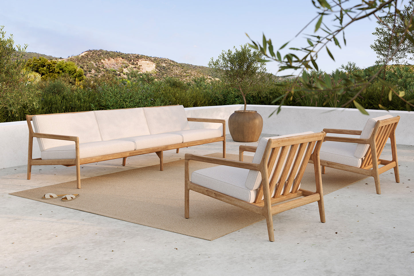 ETHNICRAFT JACK OUTDOOR 3 SEATER SOFA - TEAK | $4,719.00 - $6,486.00