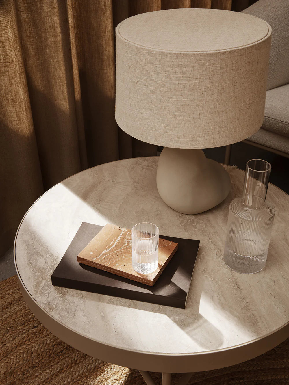 FERM LIVING | TRAVERTINE TABLE - LARGE | $1,209.00