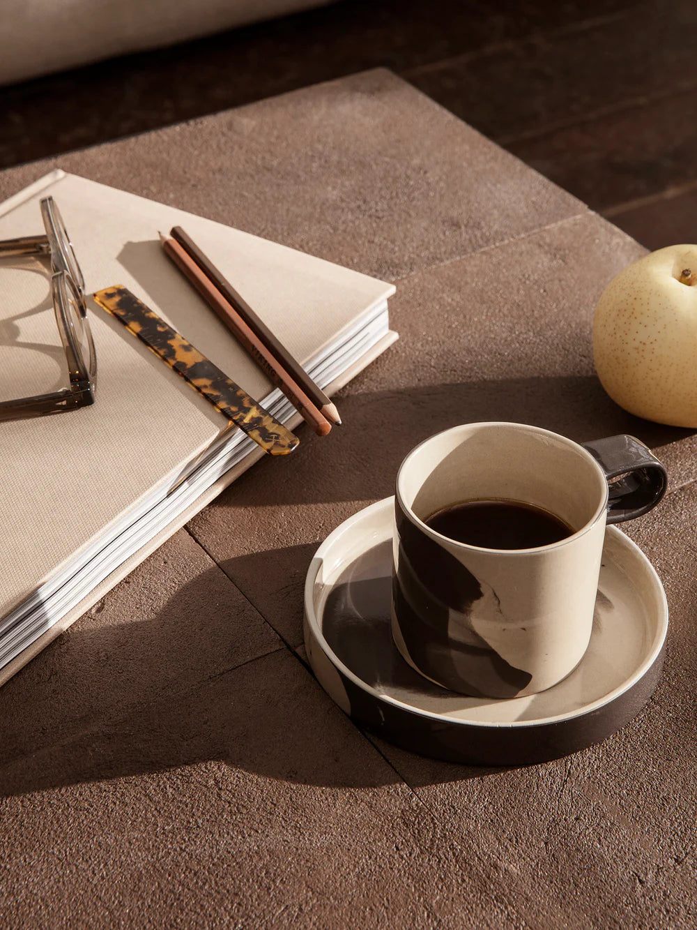 FERM LIVING | FLOD CAFE TABLE - MOCHA BLACK | $1,955.00
