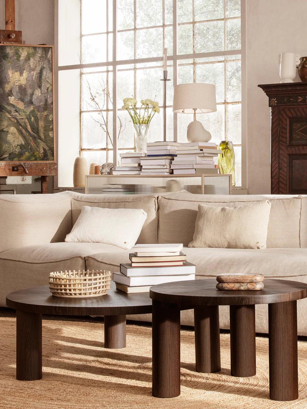 FERM LIVING | POST COFFEE TABLE - LARGE - LINES | $1,955.00