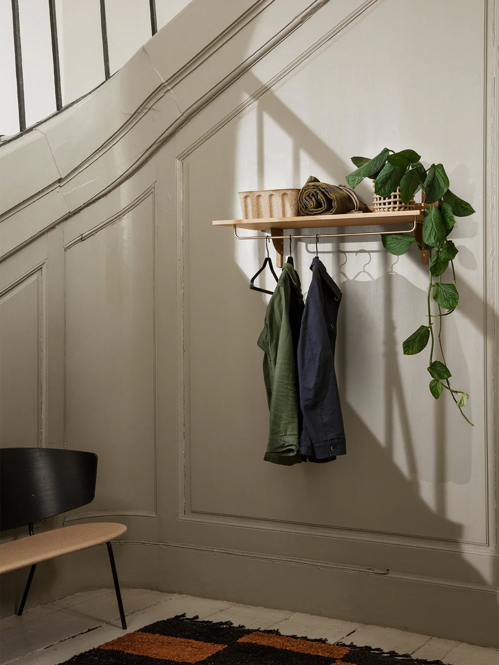 FERM LIVING | SECTOR RACK SHELF - NATURAL OAK/BRASS | $419.00