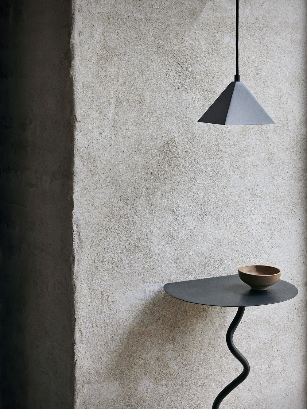 FERM LIVING | CURVATURE WALL TABLE - BLACK BRASS | $285.00