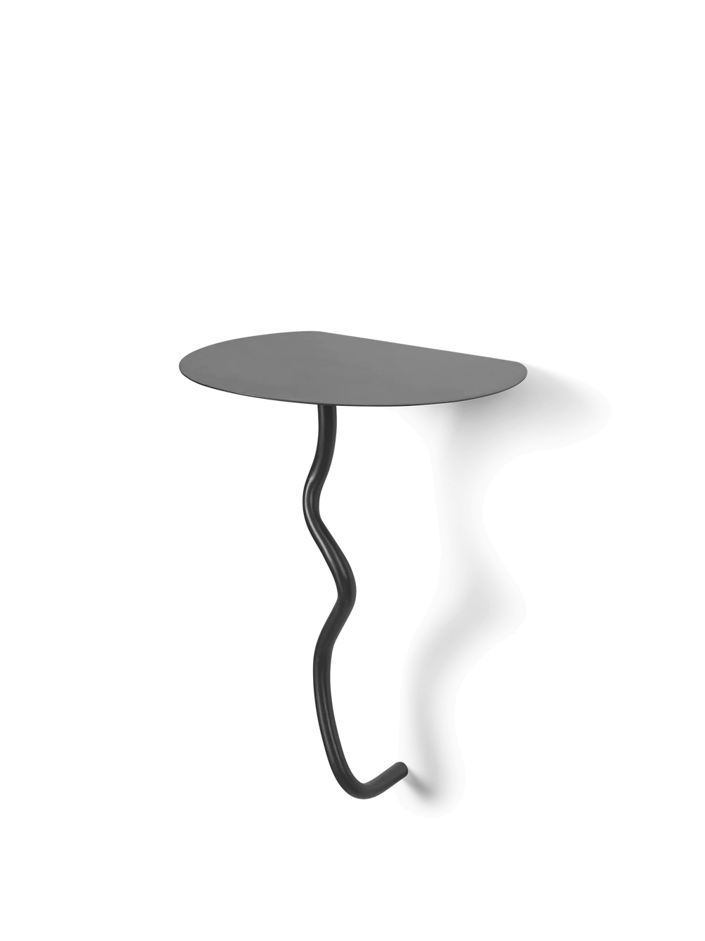FERM LIVING | CURVATURE WALL TABLE - BLACK BRASS | $285.00