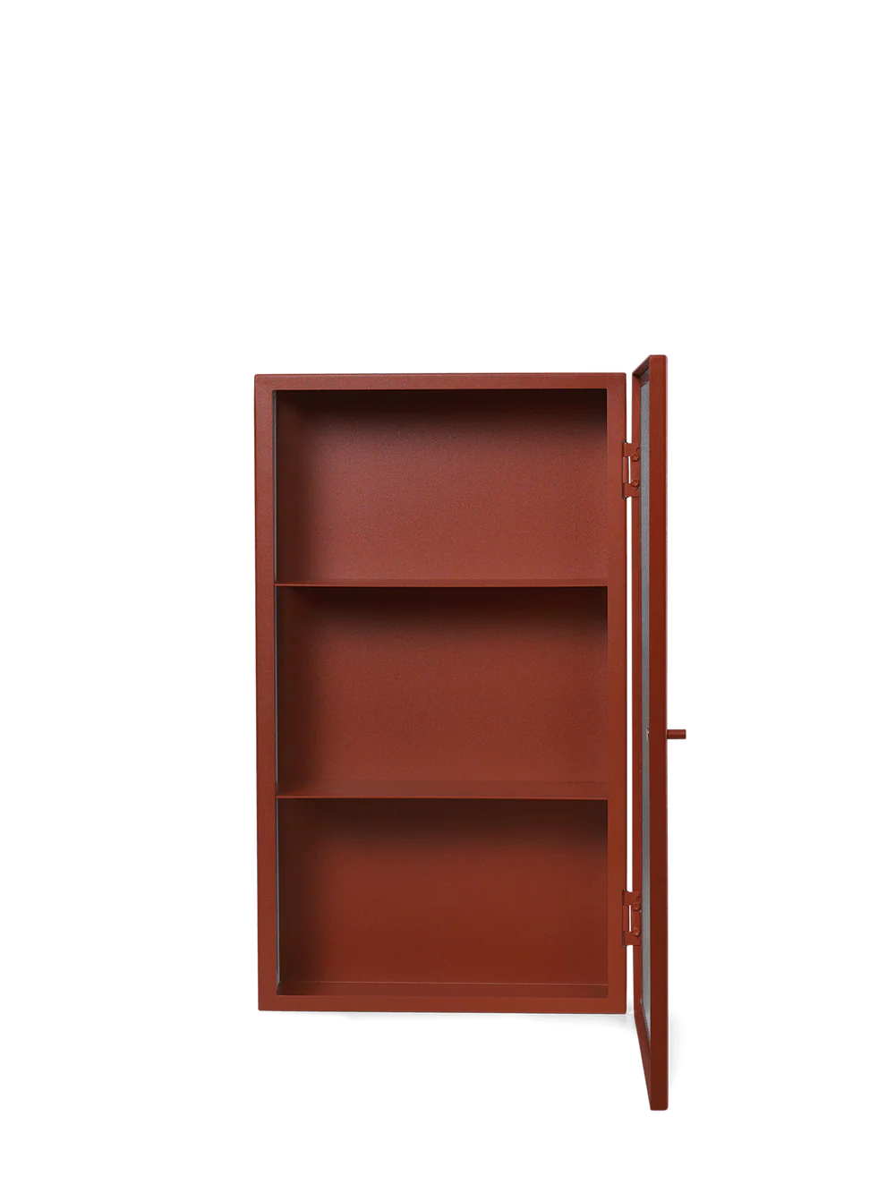 FERM LIVING | HAZE WALL CABINET - REEDED GLASS - OXIDE RED | $489.00