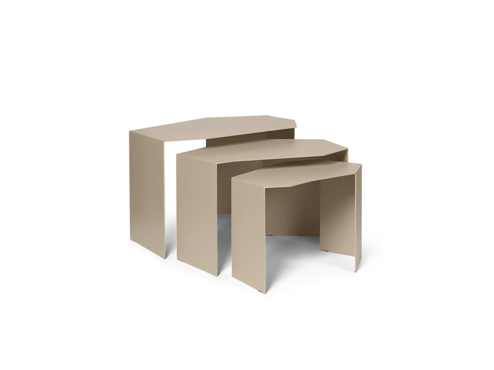 FERM LIVING | SHARD CLUSTER TABLES - SET OF 3 - CASHMERE | $1,075.00