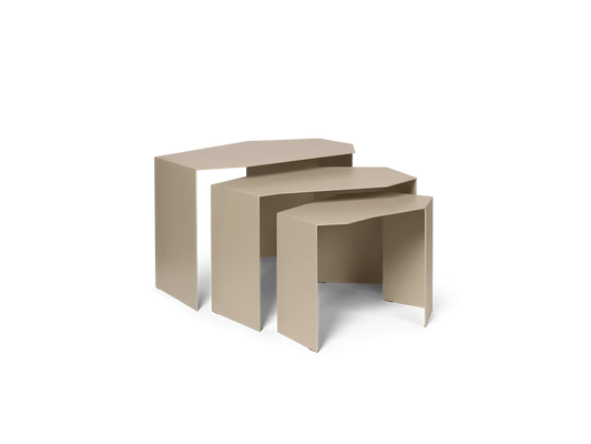FERM LIVING | SHARD CLUSTER TABLES - SET OF 3 - CASHMERE | $1,075.00