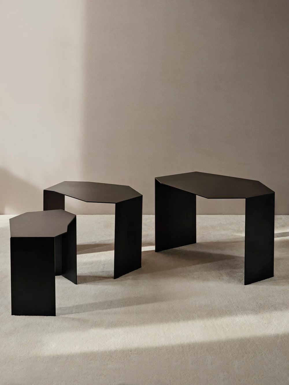 FERM LIVING | SHARD CLUSTER TABLES - SET OF 3 - BLACK | $1,075.00