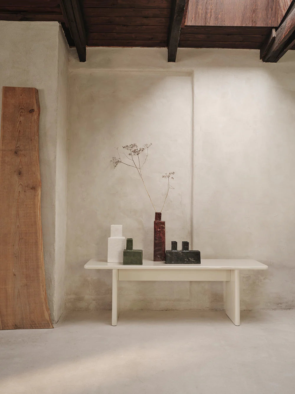 FERM LIVING | RINK BENCH - SMALL - EGGSHELL | $725.00