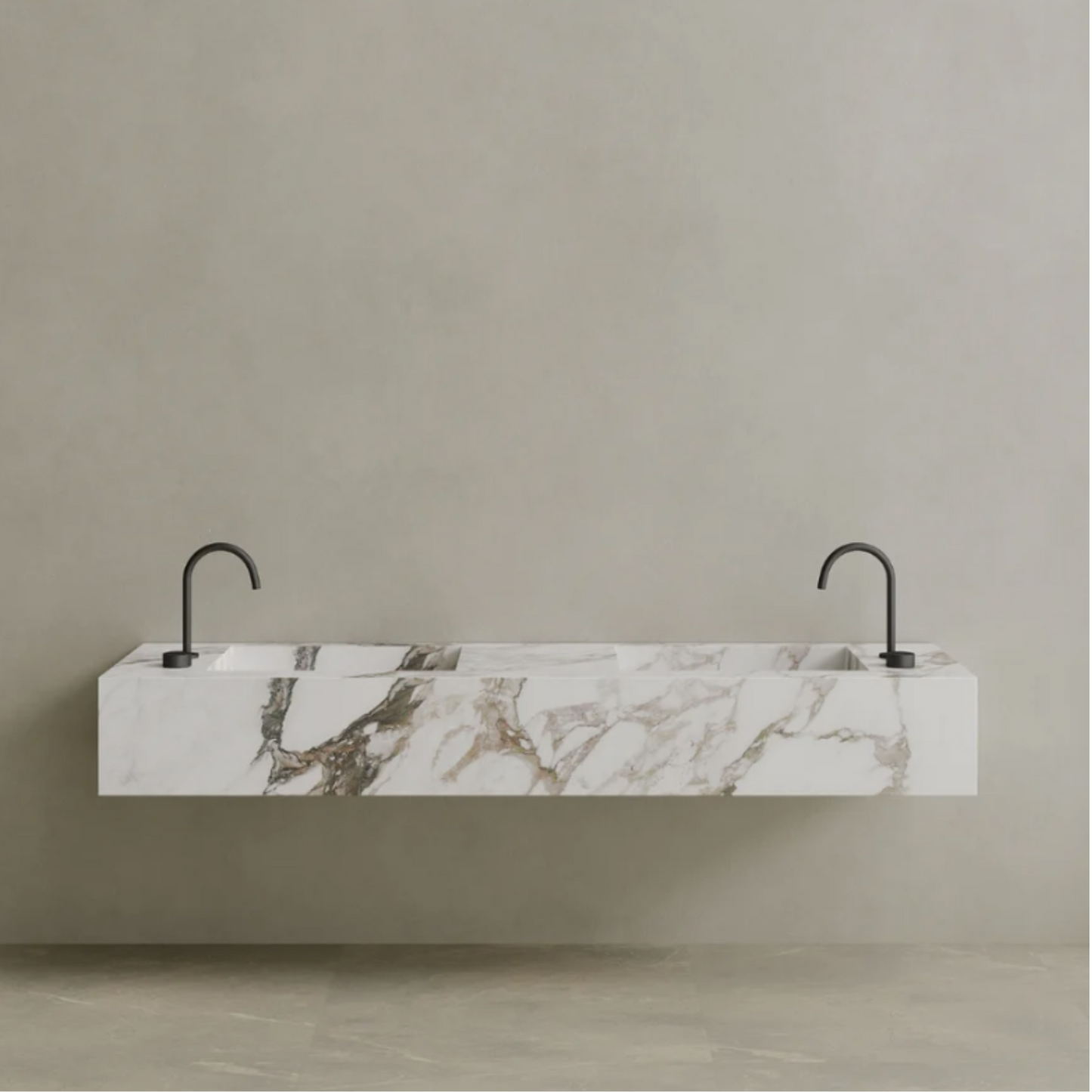 ELEMENTO BATH | DOUBLE SINK FLOATING MARBLE VANITY | $5,408.00 - $10,560.00