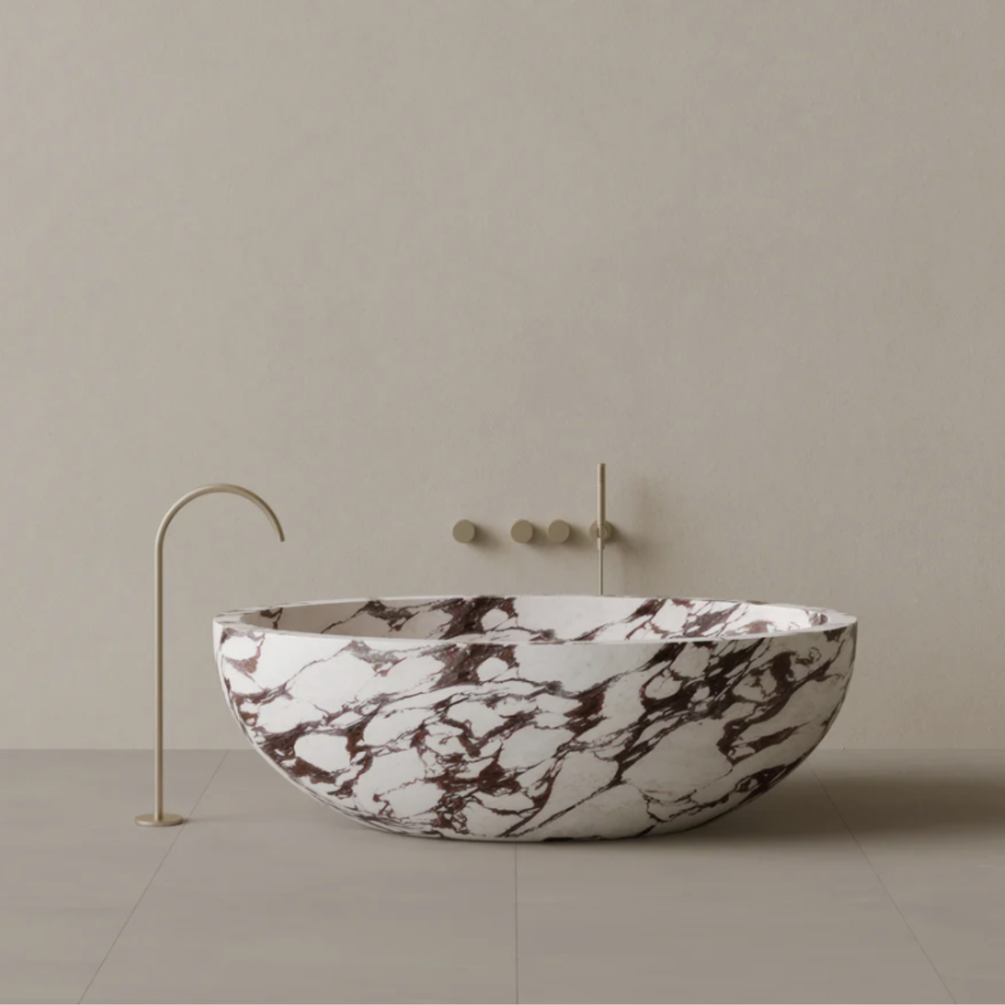 ELEMENTO BATH | 69" x 45" HANDCRAFTED OVAL STONE BATHTUB | $13,808.00 - $55,898.00