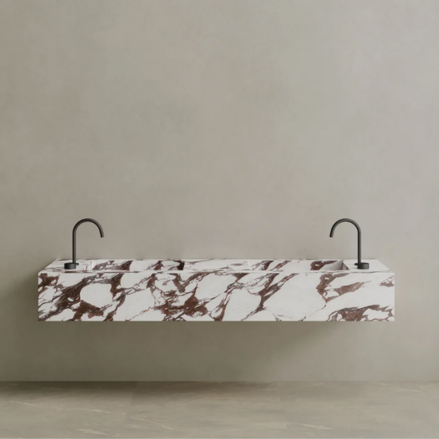 ELEMENTO BATH | DOUBLE SINK FLOATING MARBLE VANITY | $5,408.00 - $10,560.00