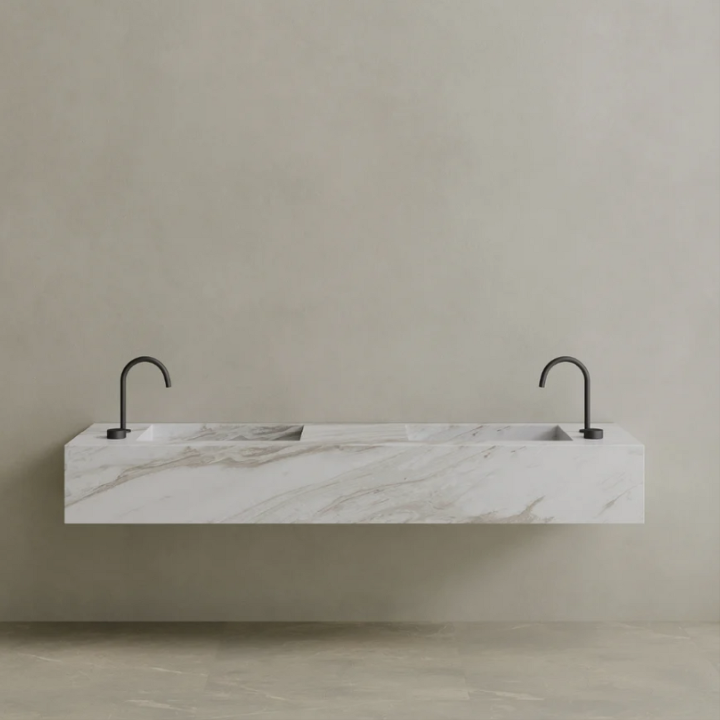 ELEMENTO BATH | DOUBLE SINK FLOATING MARBLE VANITY | $5,408.00 - $10,560.00