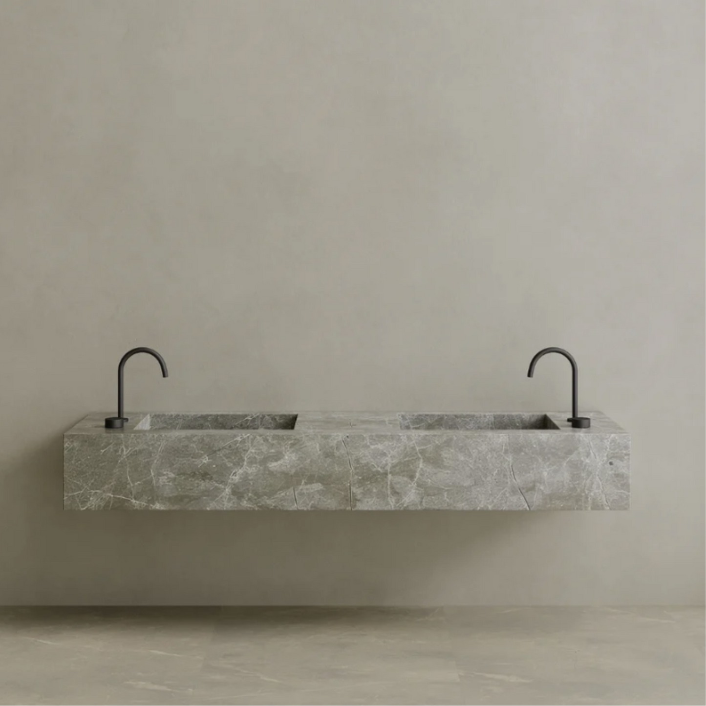 ELEMENTO BATH | DOUBLE SINK FLOATING MARBLE VANITY | $5,408.00 - $10,560.00