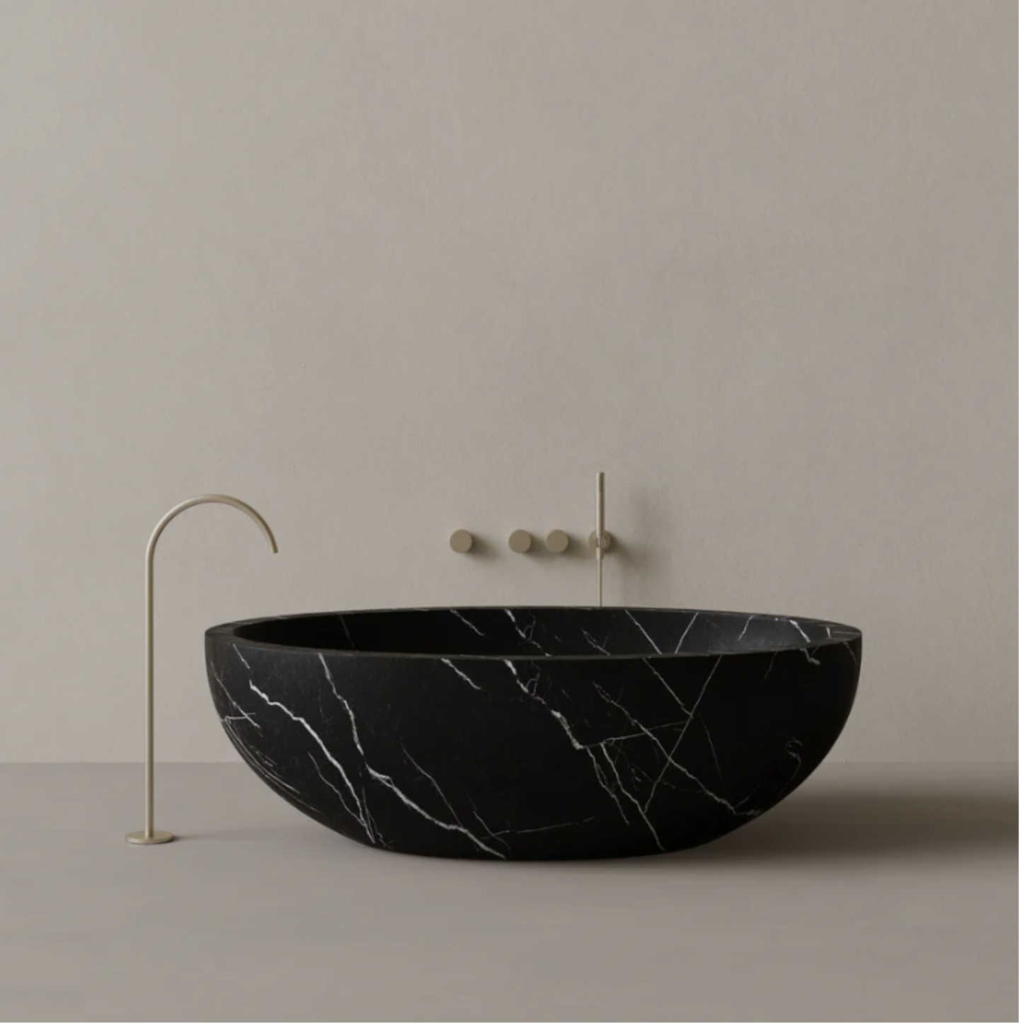 ELEMENTO BATH | 69" x 45" HANDCRAFTED OVAL STONE BATHTUB | $13,808.00 - $55,898.00