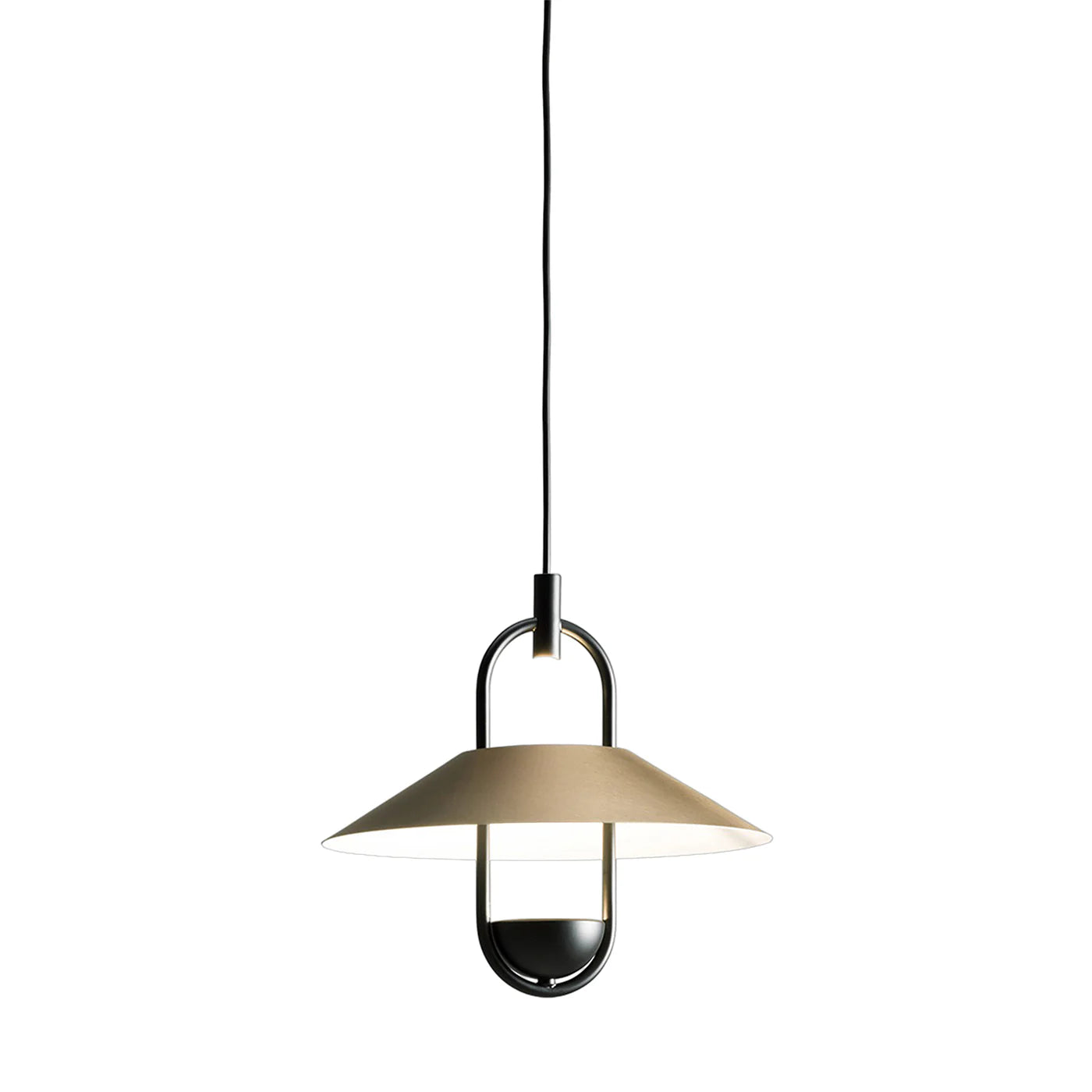 MASIERO | LUPPITER S 1 MATTE BLACK AND GALVANIZED METAL PENDANT LAMP | $1,125.00