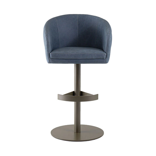 ZOE BLUE LEATHER BAR STOOL | $4,010.00