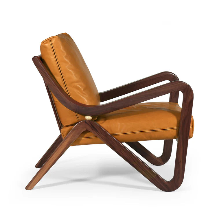 TAYLOR ORANGE LEATHER UPHOLSTERED LEATHER CHAIR | $7,550.00