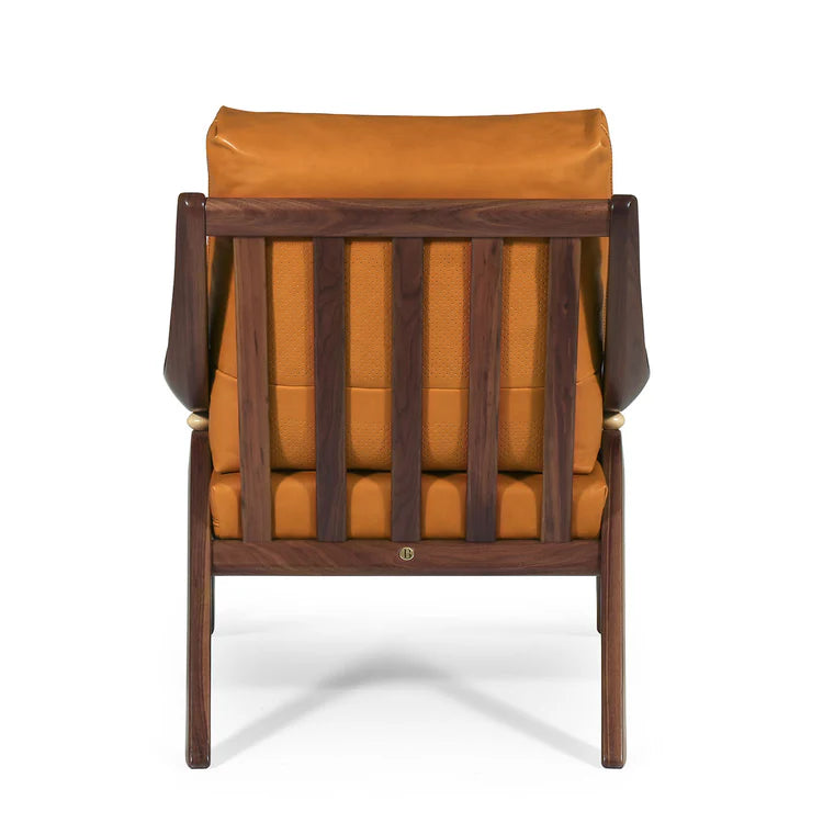 TAYLOR ORANGE LEATHER UPHOLSTERED LEATHER CHAIR | $7,550.00