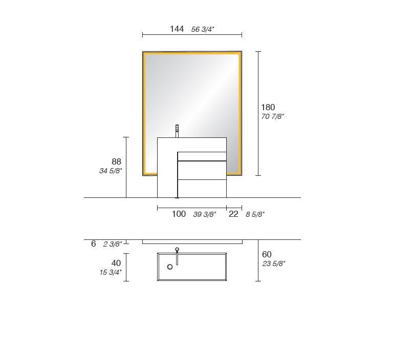 TOUCH 19.01 l washbasin & mirror by NOORTH