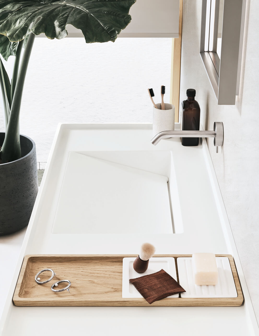 FJORD 19.05 l washbasin & mirror by NOORTH