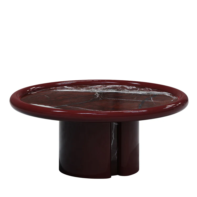 SECOLO | MOONRISE LOW ROSSO LEVANTO MARBLE COFFEE TABLE | $8,240