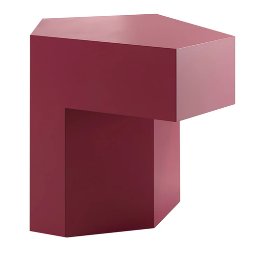 SECOLO | LOCK GLOSSY RED VIOLET WOOD SIDE TABLE | $4,430