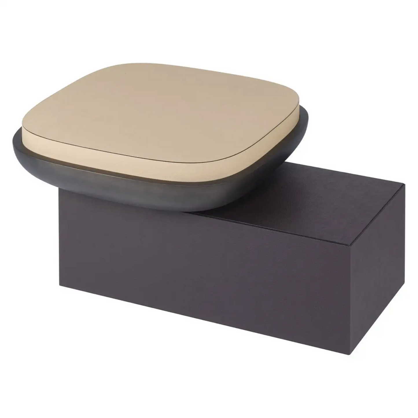 GIOBAGNARA | LEATHER STOOL AND TABLE, OLYMPIA | $4,591.00