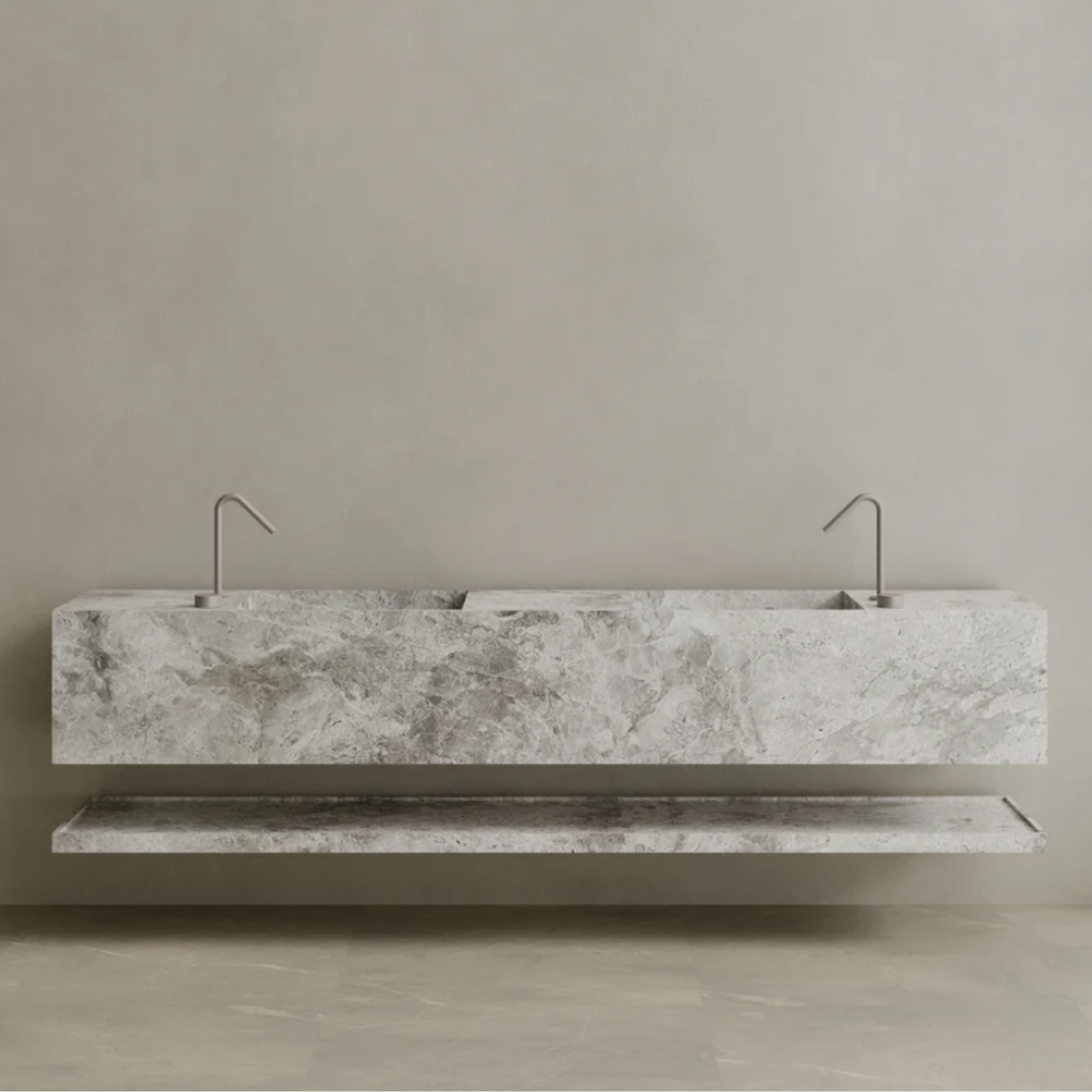 ELEMENTO BATH | OVERSIZED DOUBLE SINK MARBLE VANITY | $7,203.20 - $14,784.00