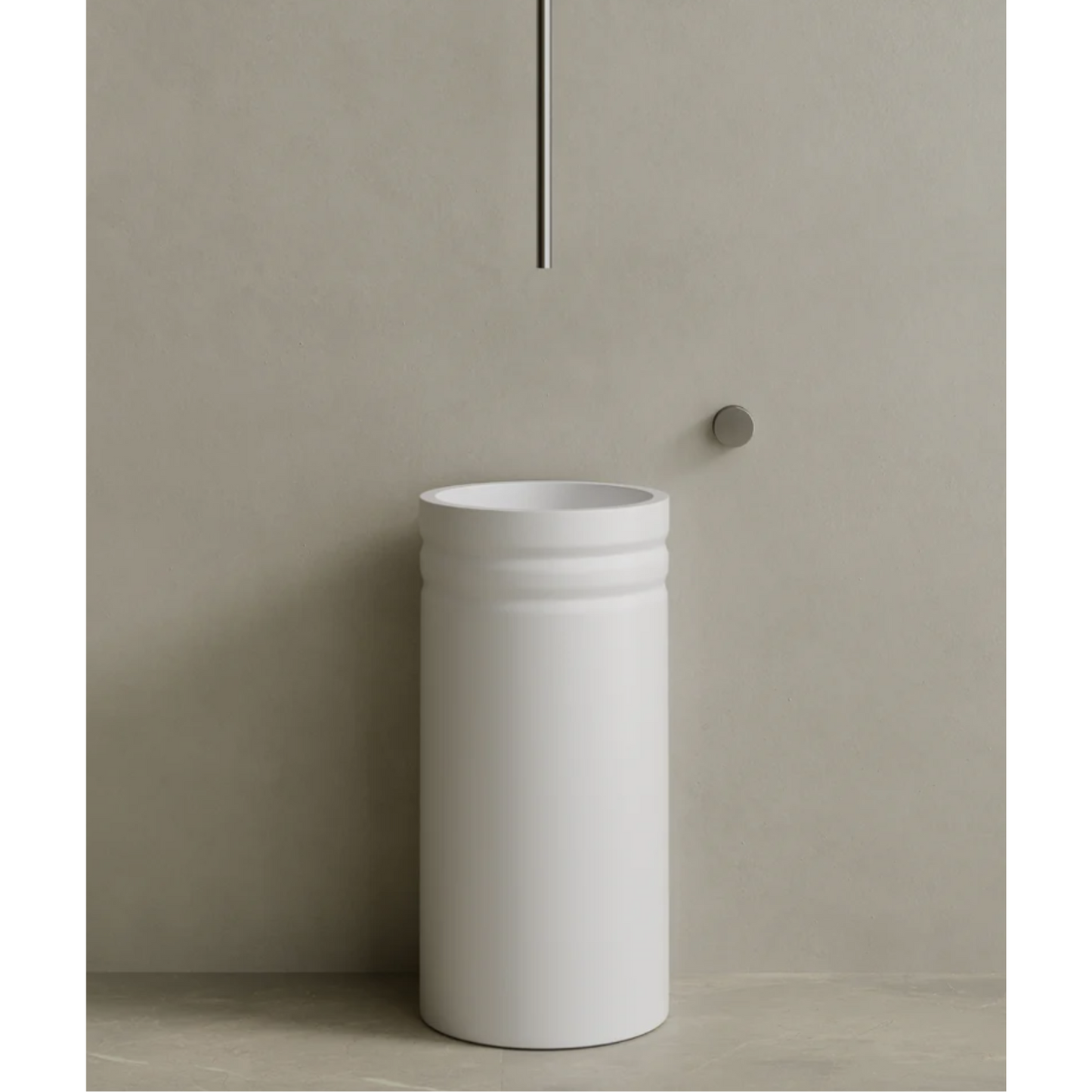 ELEMENTO BATH | 17" x 33" SOLID SURFACE RESIN PEDESTAL SINK | $1,478.50 - $1,556.20