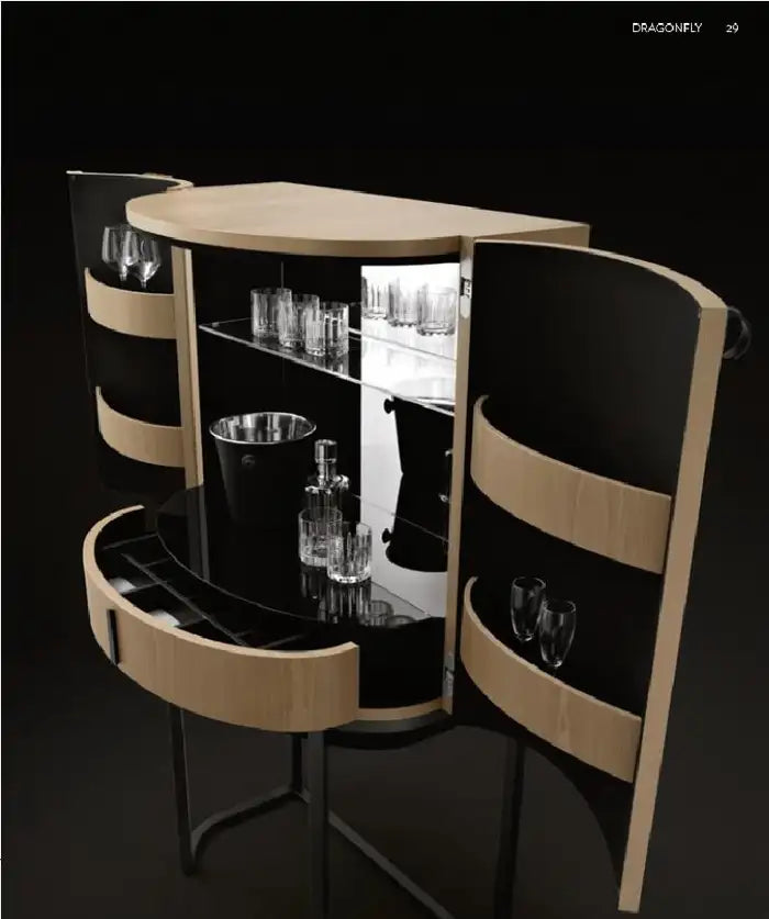 CPRN HOMOODI DRGONFLY CURVED BAR CABINET I $17,315.00