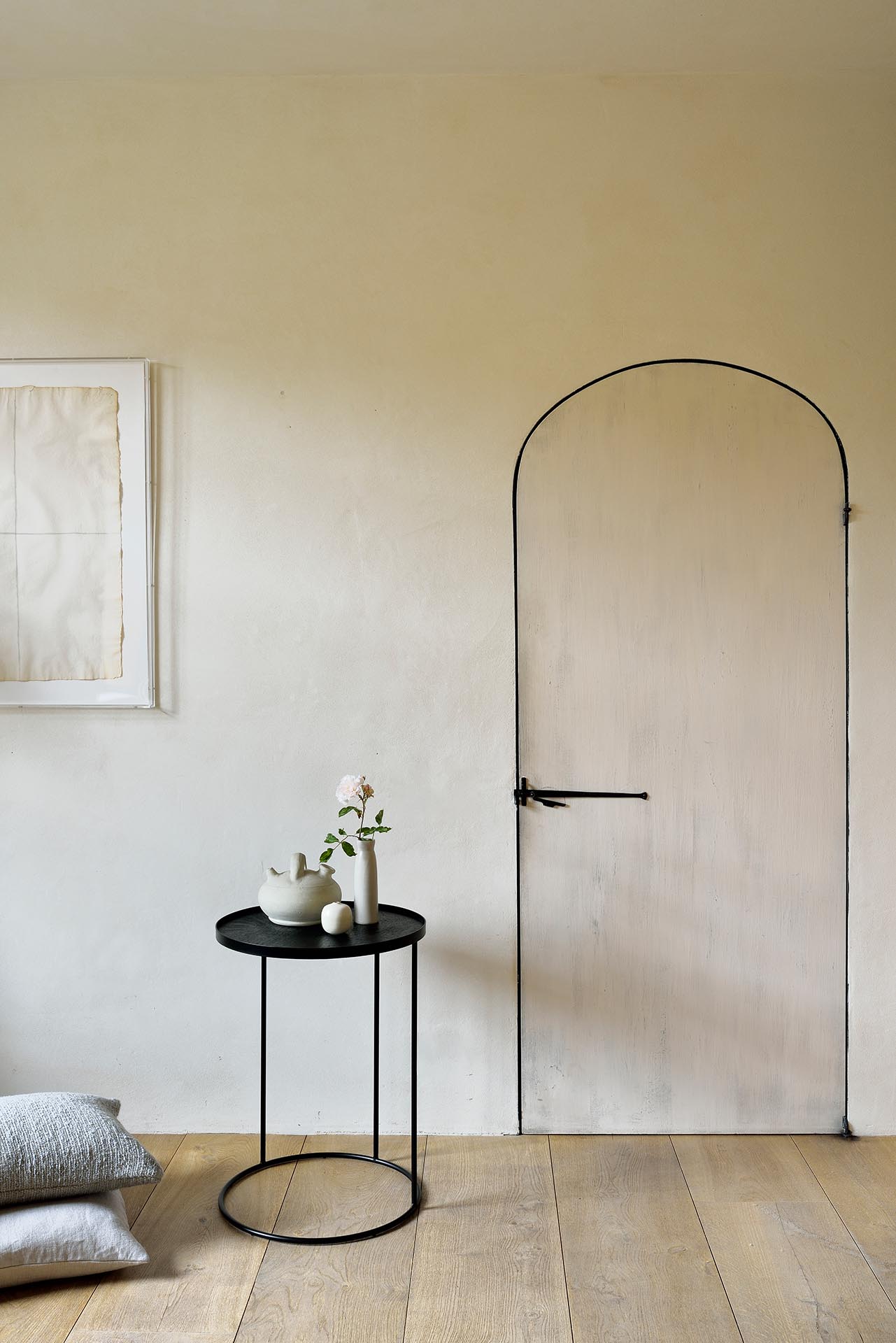 ETHNICRAFT SMALL ROUND TRAY SIDE TABLE | $299.00