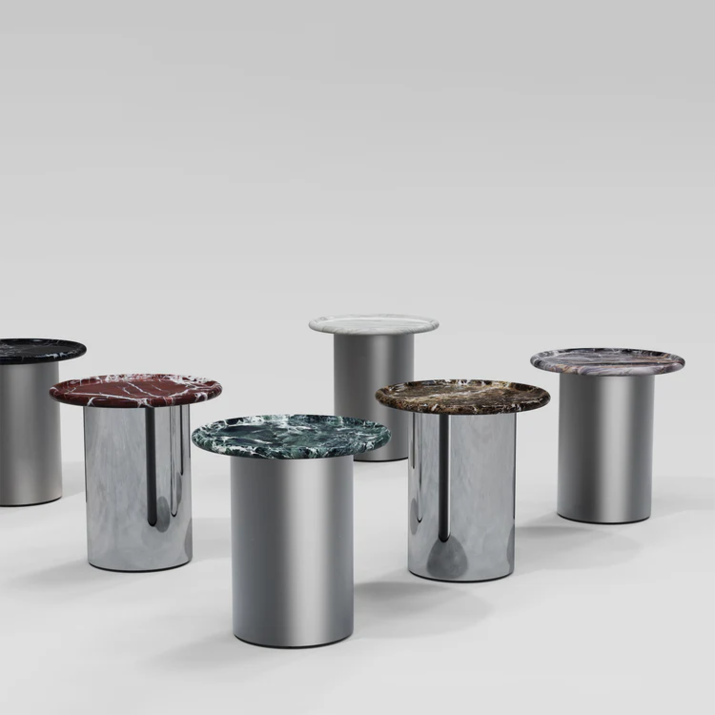 SECOLO | ORBITAE ROUND MARBLE SIDE TABLE | $4,800