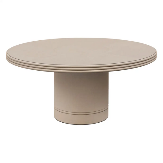 GIOBAGNARA | ROUND LEATHER DINING TABLE | $8,841.00