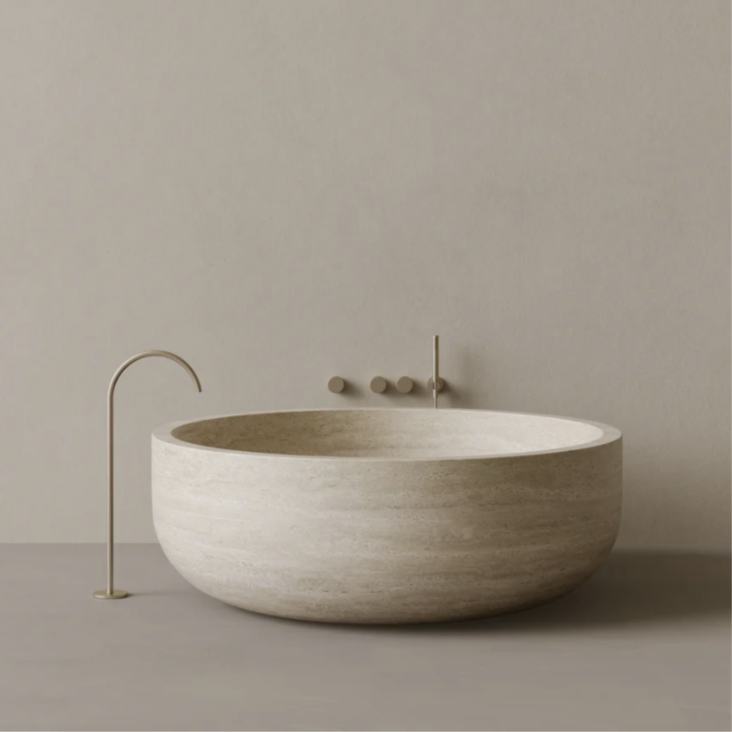 ELEMENTO BATH | 56" x 56" ROUND STONE BATHTUB | $16,345.00 - $59,571.00