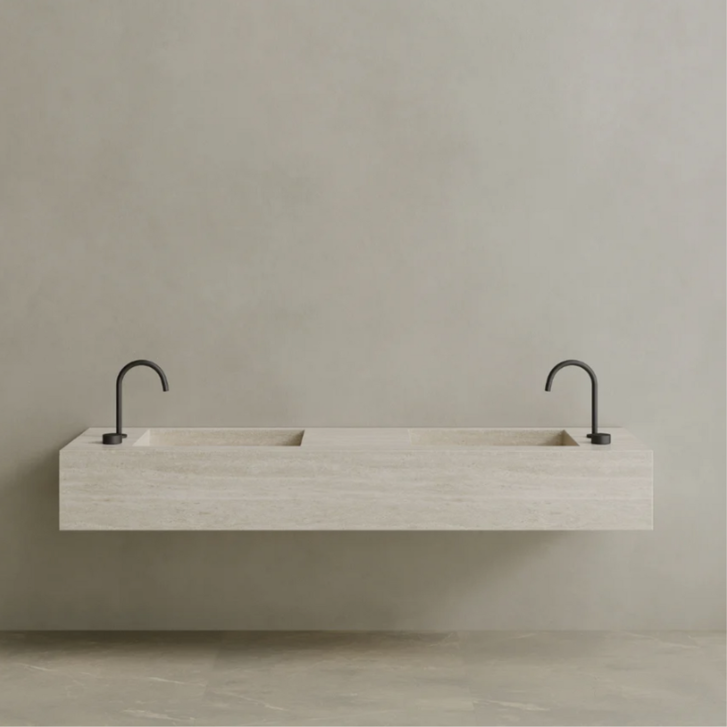 ELEMENTO BATH | DOUBLE SINK FLOATING MARBLE VANITY | $5,408.00 - $10,560.00
