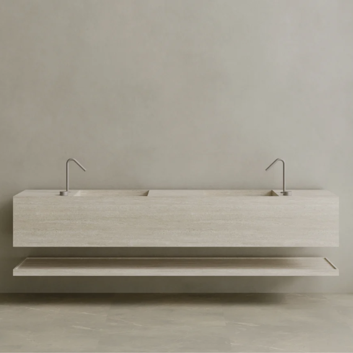 ELEMENTO BATH | OVERSIZED DOUBLE SINK MARBLE VANITY | $7,203.20 - $14,784.00