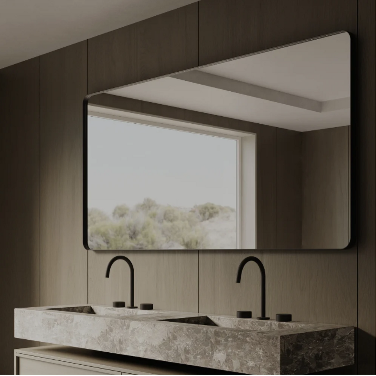 ELEMENTO BATH | 72" x 36" OVERSIZED METAL FRAME MIRROR | $485.00
