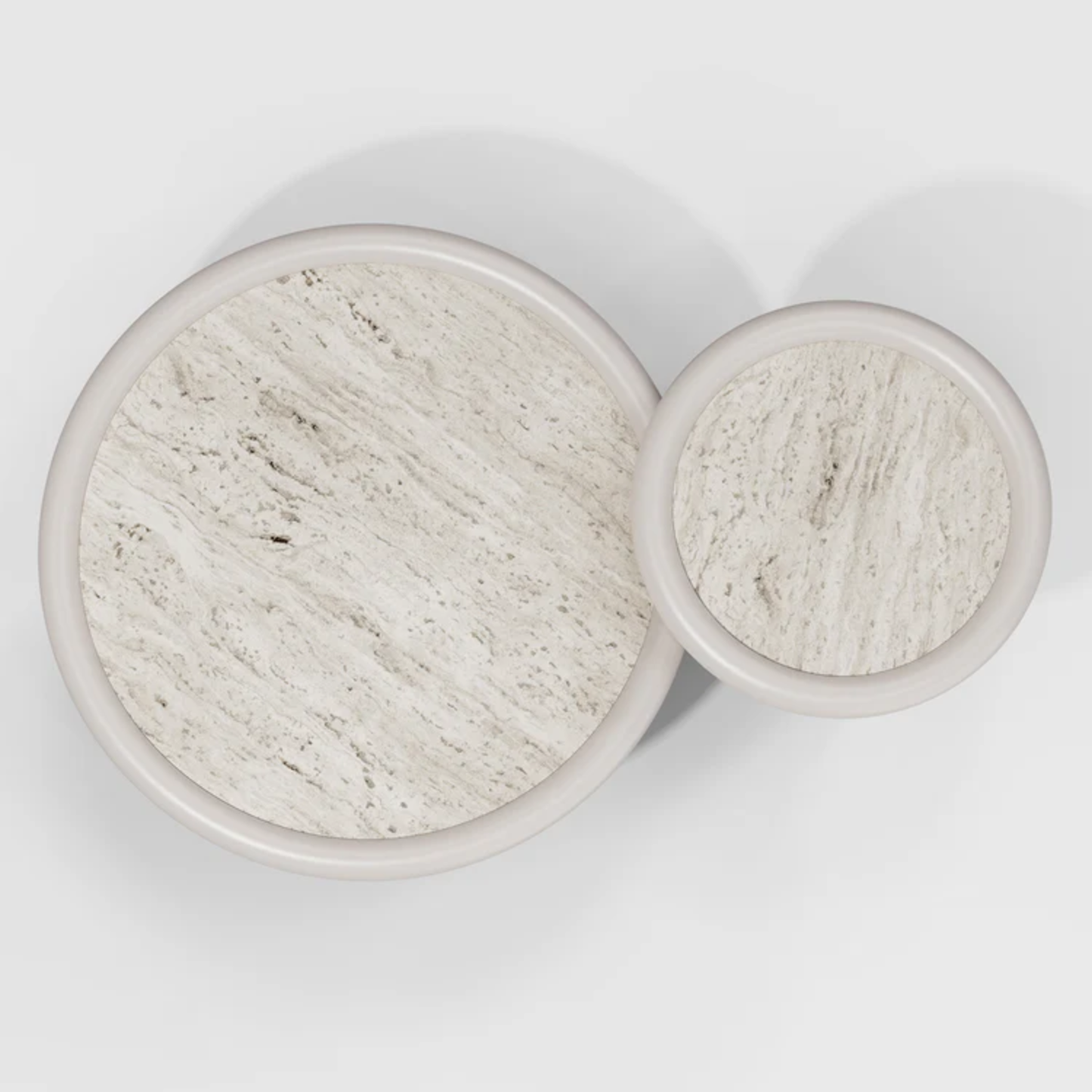 SECOLO | MOONRISE WOOD AND TRAVERTINE SIDE TABLE | $5,640