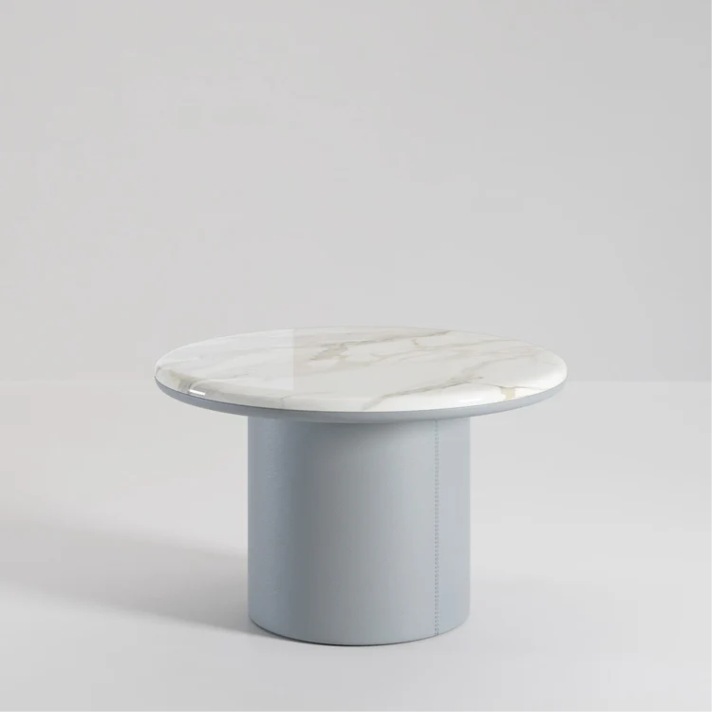 SECOLO | GEMINI LEATHER AND CALACATTA MARBLE COFFEE TABLE | $6,905