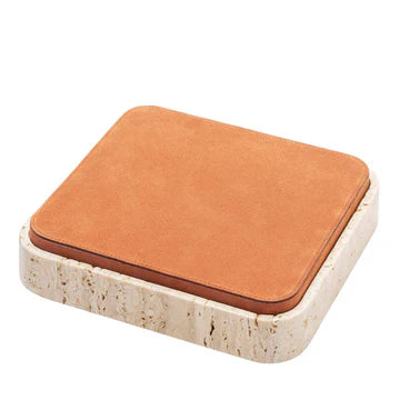 GIOBAGNARA | GIZA LEATHER & MARBLE SQUARE BOX #7 | $855.00