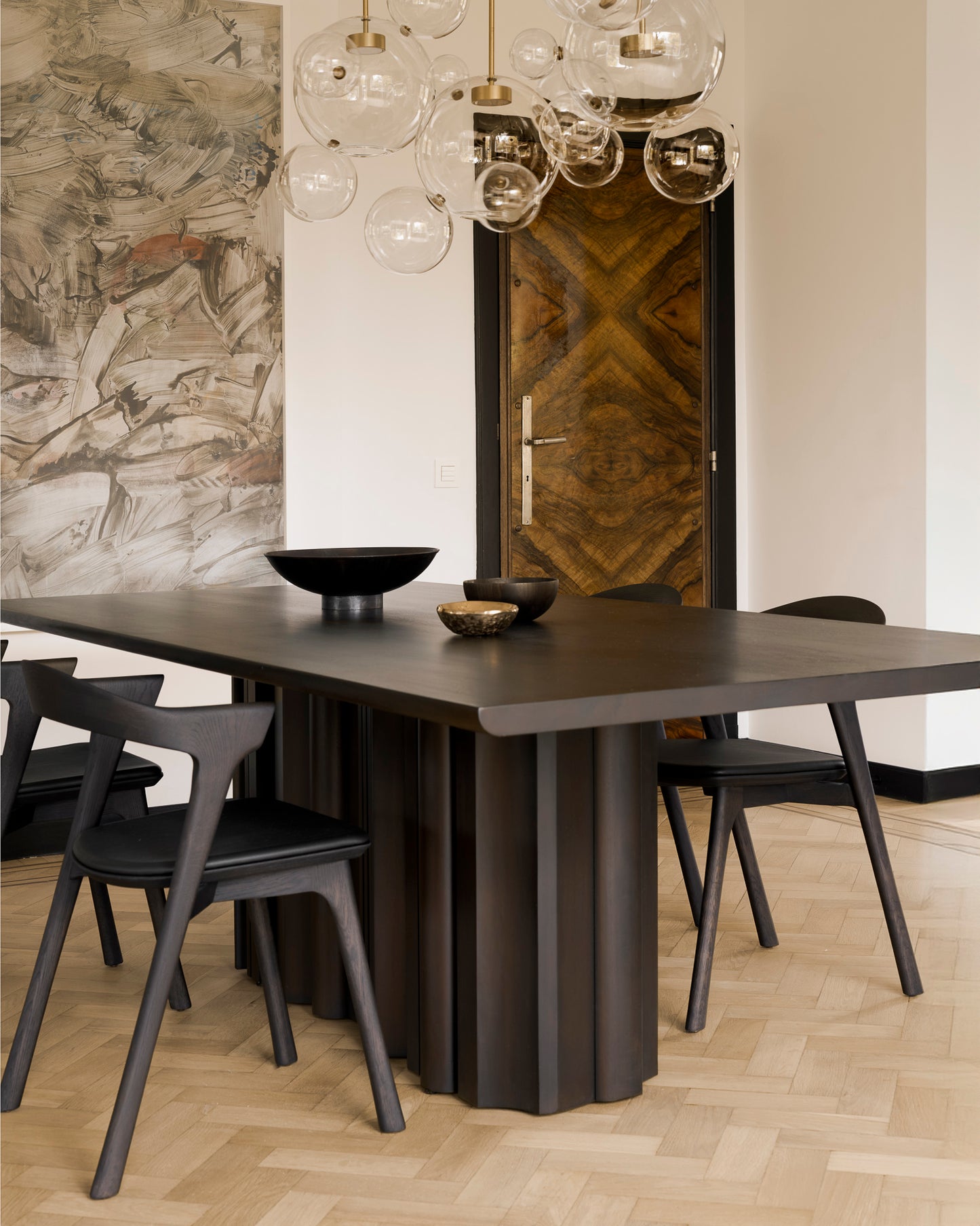 ETHNICRAFT SEQUENCE DINING TABLE - MAHOGANY DARK BROWN | $5,369.00