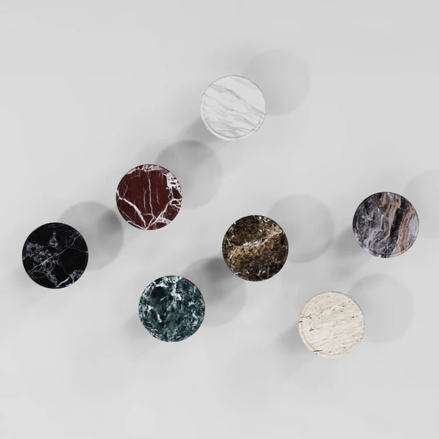 SECOLO | ORBITAE ROUND MARBLE SIDE TABLE | $4,800