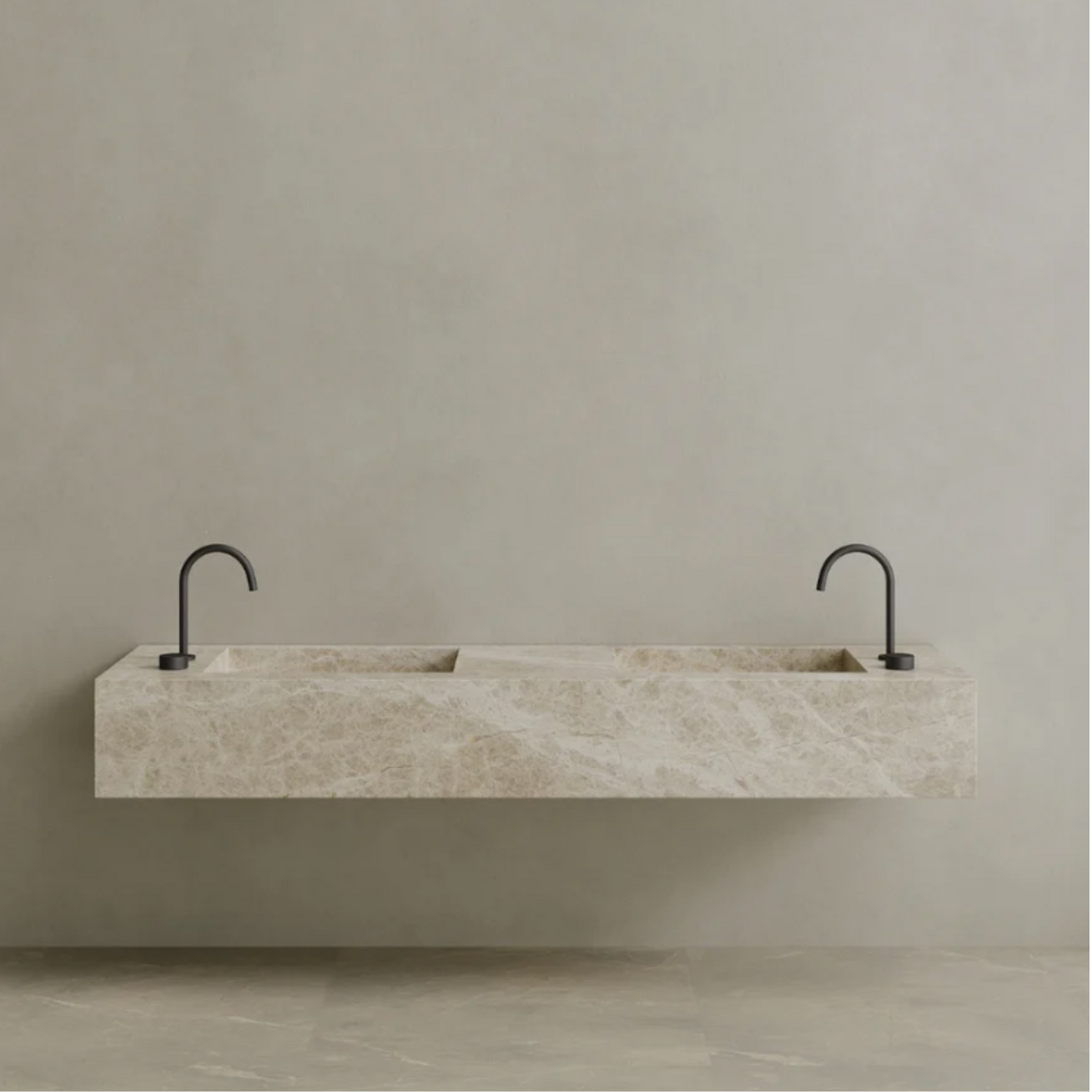 ELEMENTO BATH | DOUBLE SINK FLOATING MARBLE VANITY | $5,408.00 - $10,560.00