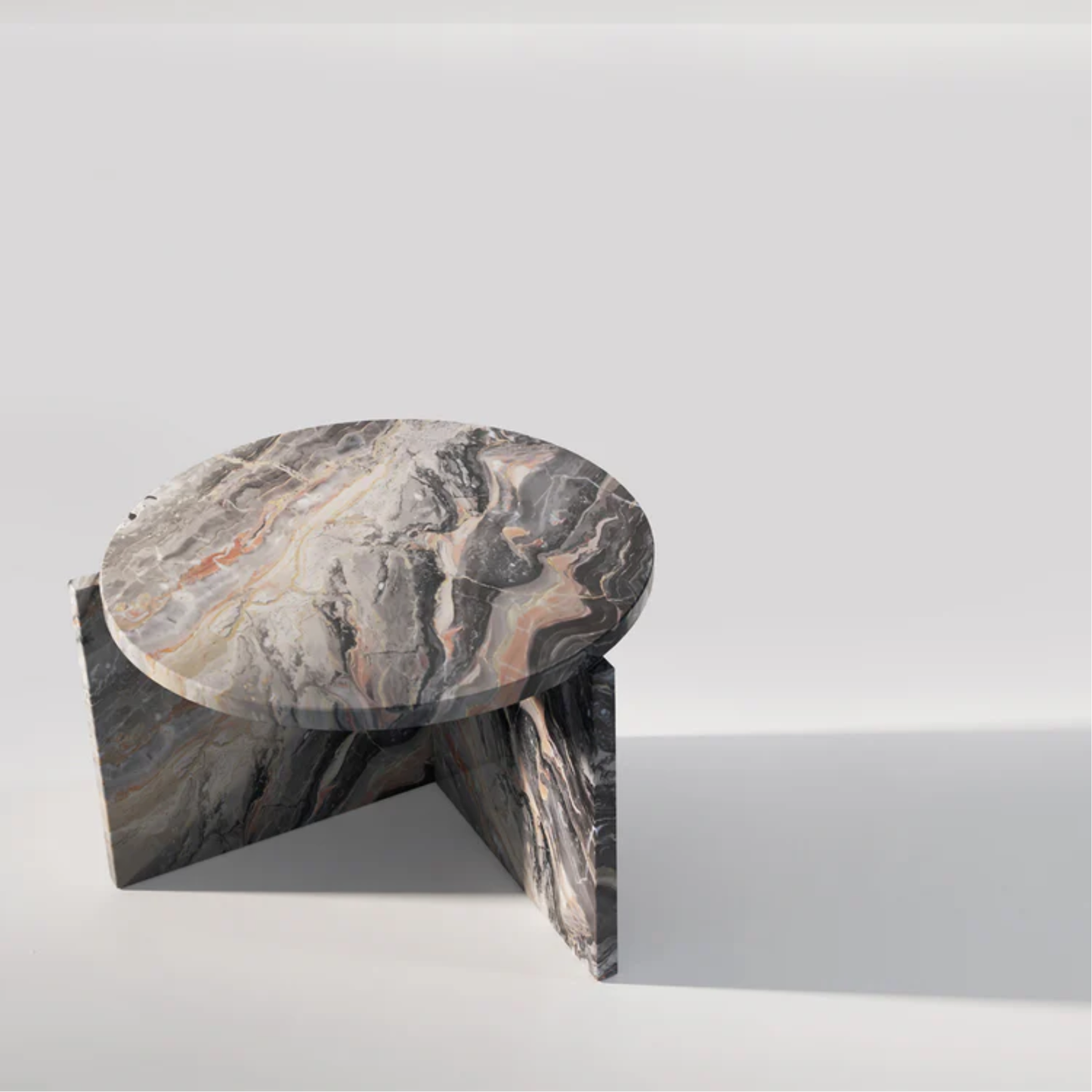 SECOLO | ORIGIN ROUND ARABESCATO OROBICO SIDE TABLE | $4,810