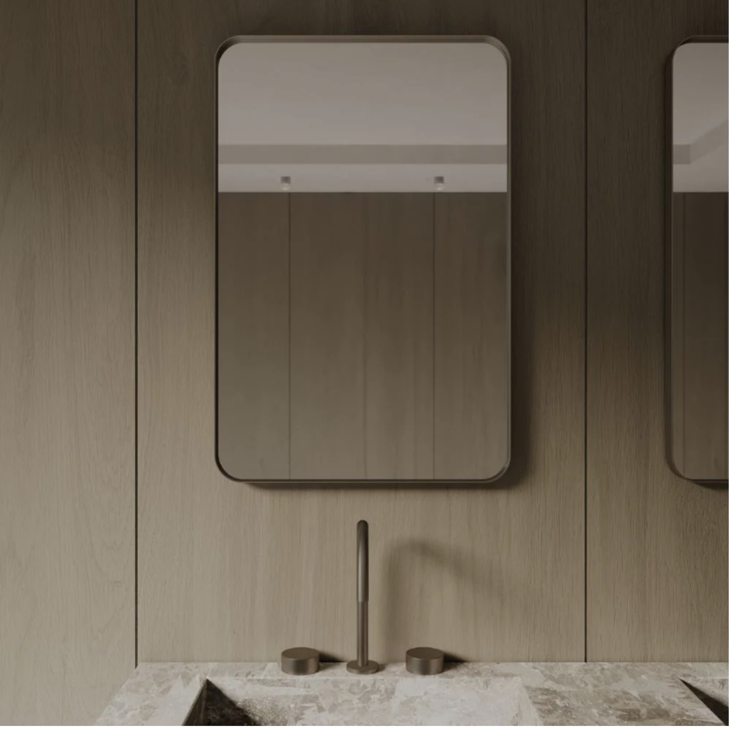 ELEMENTO BATH | 24" x 36" RECTANGULAR METAL FRAME MIRROR | $279.00