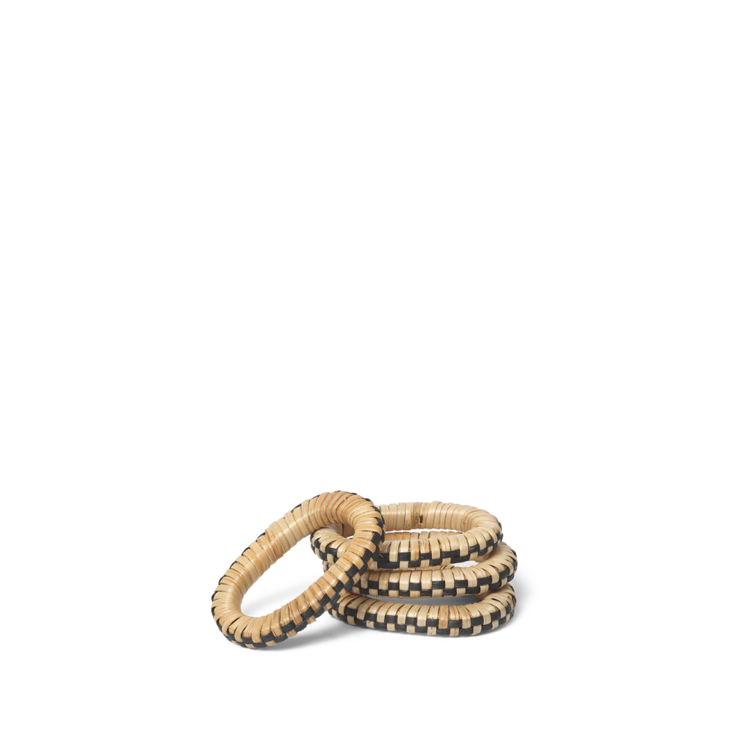 FERM LIVING | WEAVE NAPKIN RINGS SET OF 4 | $39.00